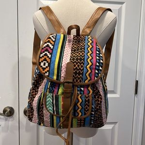 Tribal printed backpack